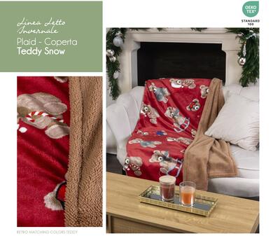 COPERTA 2P TEDDY SNOW 200X220 Ingrosso Coperte Tellini S.r.l.